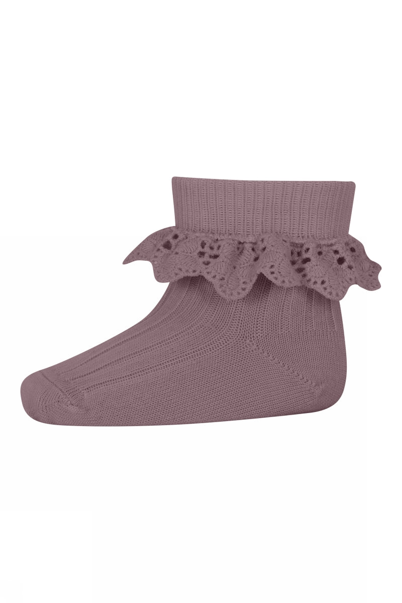 Lea socks - Lace Paars