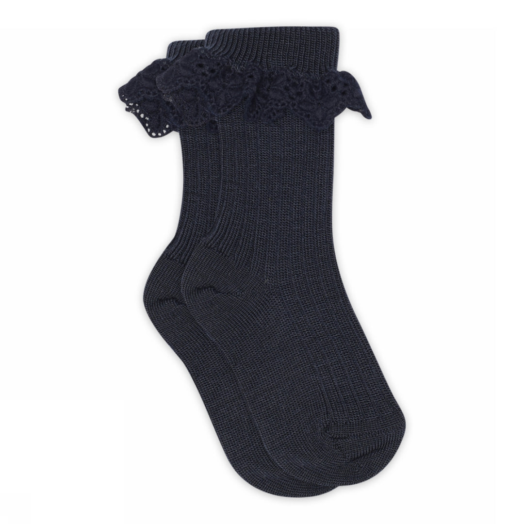 Lea socks - Lace Donkerblauw
