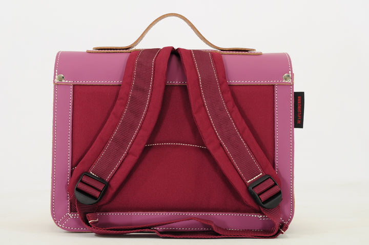 Lederen kleutertas in roze