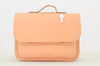 Lederen boekentas in peach