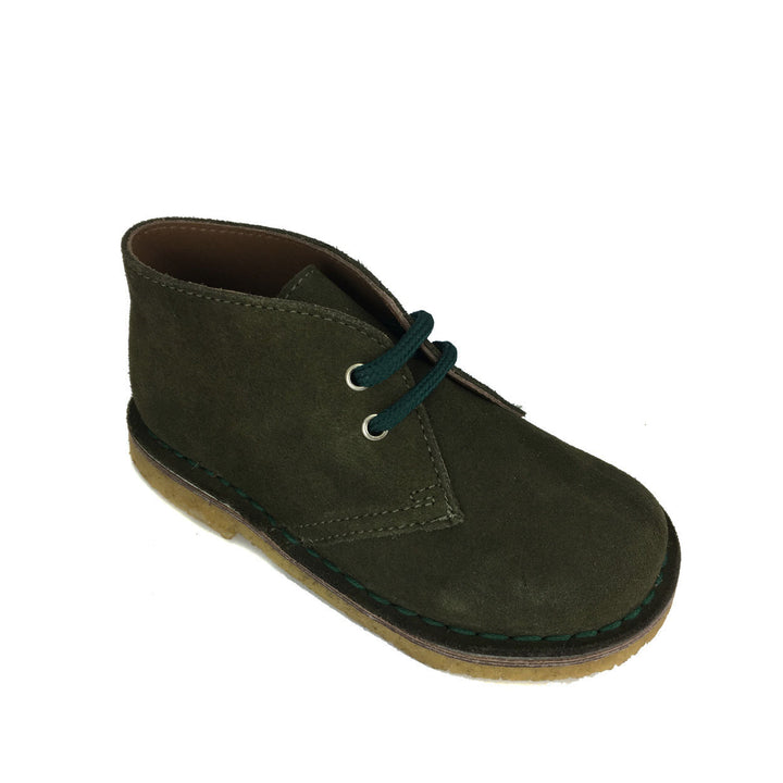 Desert boot in groen suède