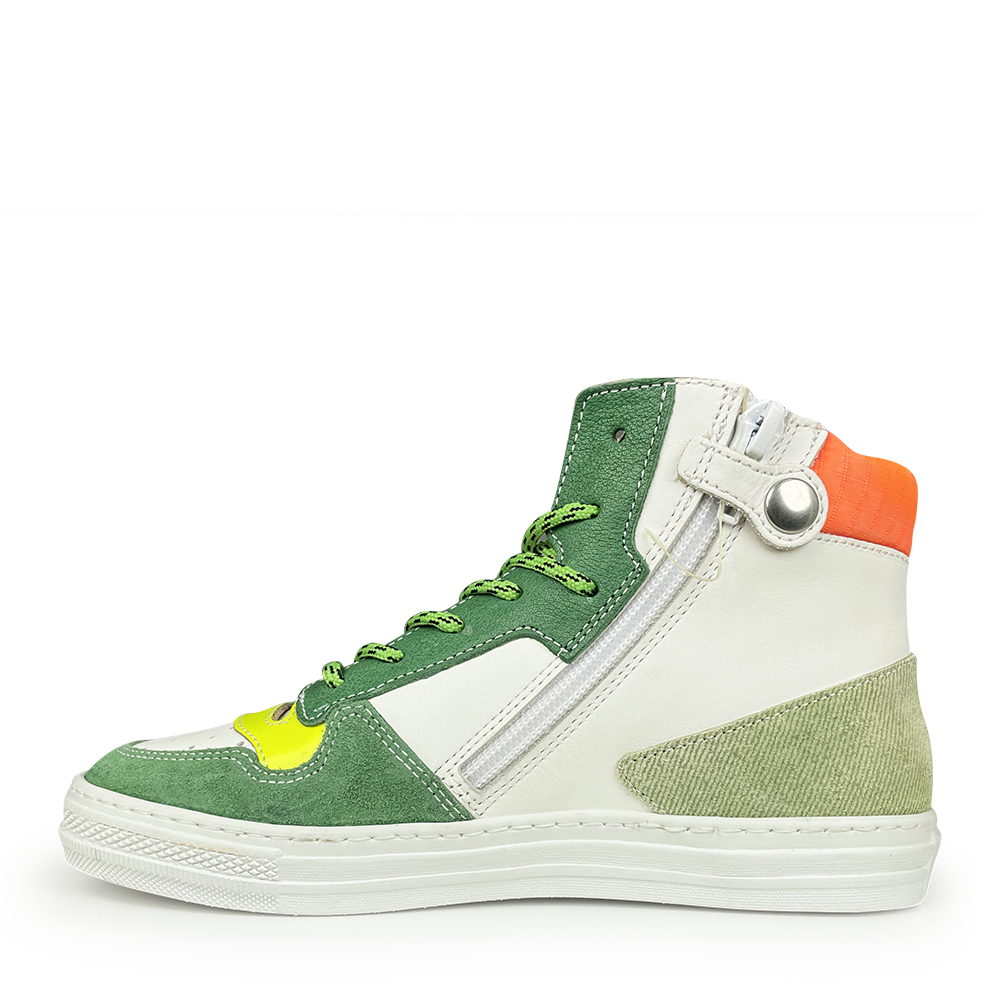 Sneaker groen wit oranje