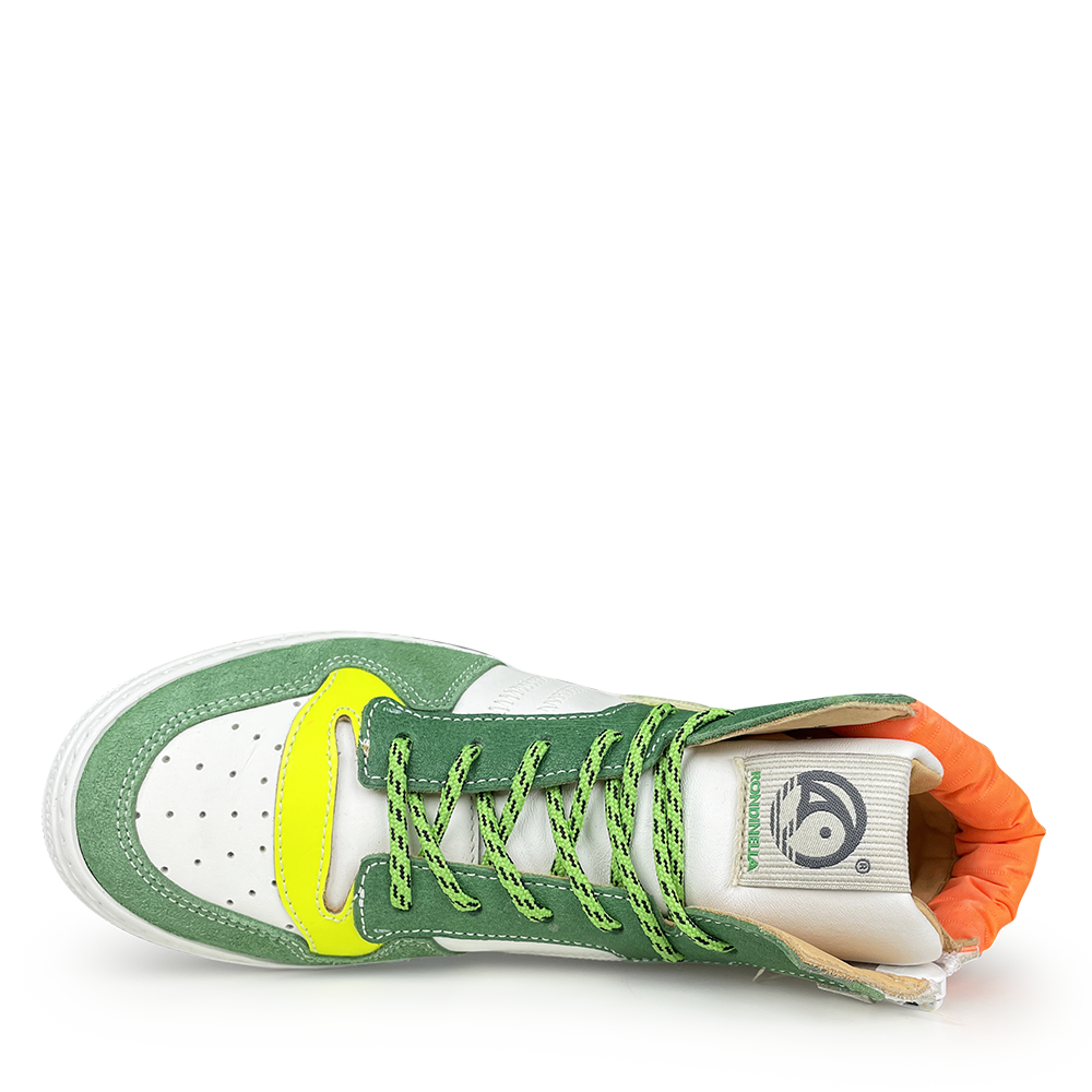 Sneaker groen wit oranje