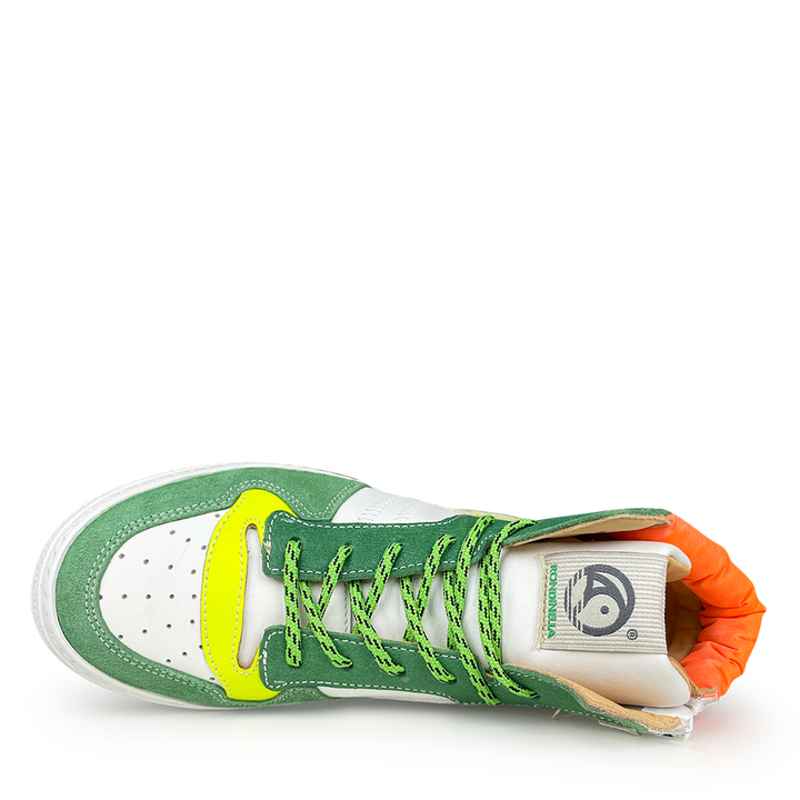 Sneaker groen wit oranje