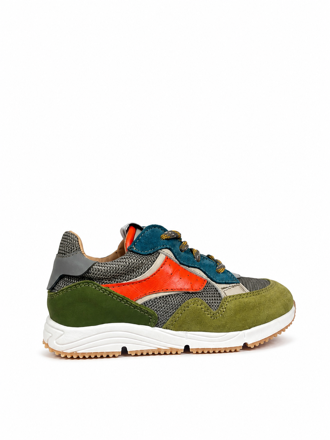 Runner met groen oranje en blauwtinten