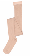 Cotton rib tights rose