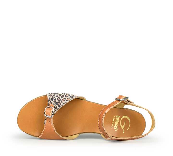 Sandaal bruin leopard