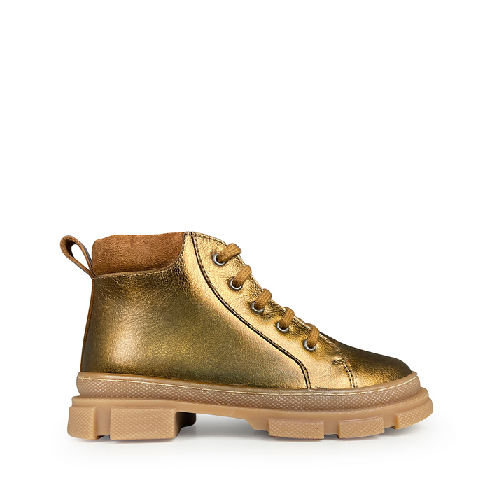 gouden veterboots kinderschoenen