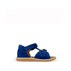 Blue sandal with closed heel