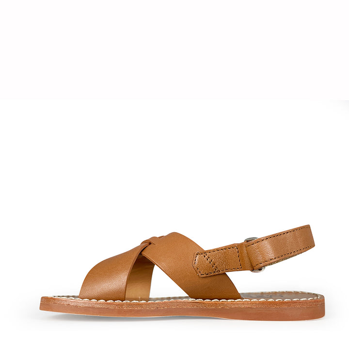 Sandaal plage stitch cross camel