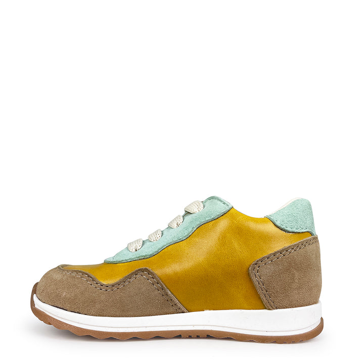 Sneaker ochre / blue