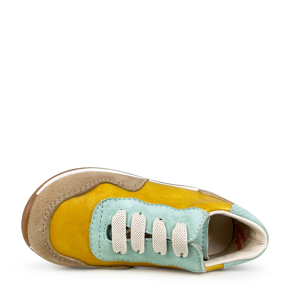 Sneaker ochre / blue