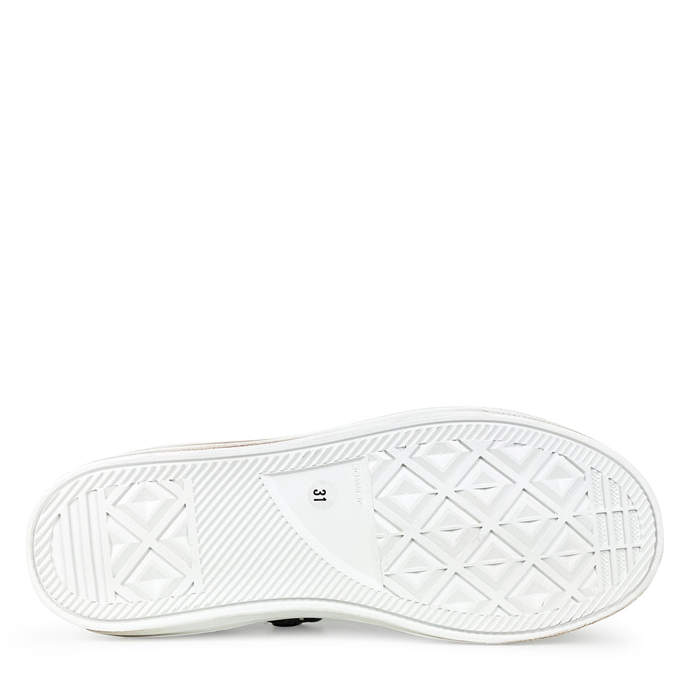 Witte sneaker met zilver