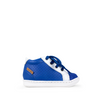 Blauwe sneaker met wit