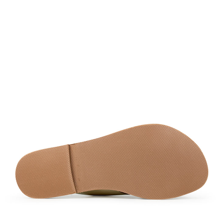 Stijlvolle terracotta lederen slippers