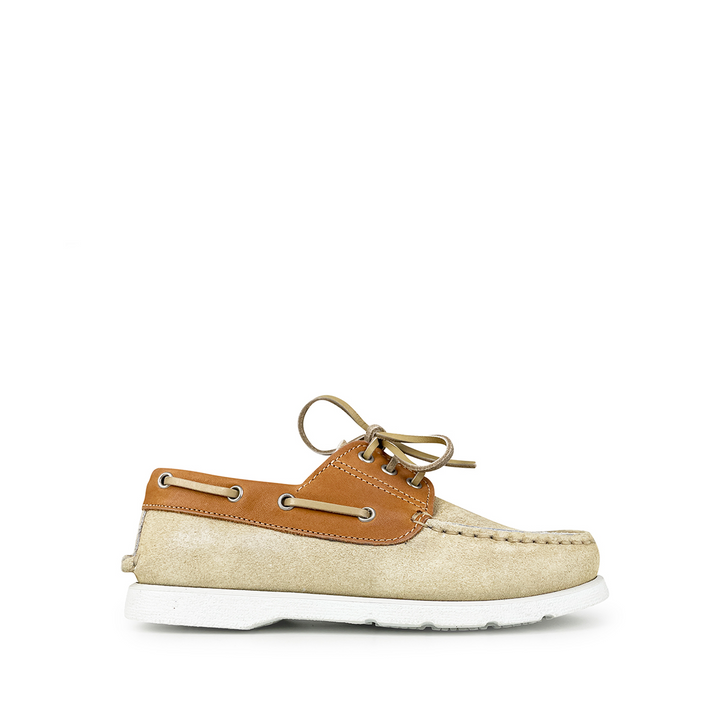 Boat shoe beige / cognac