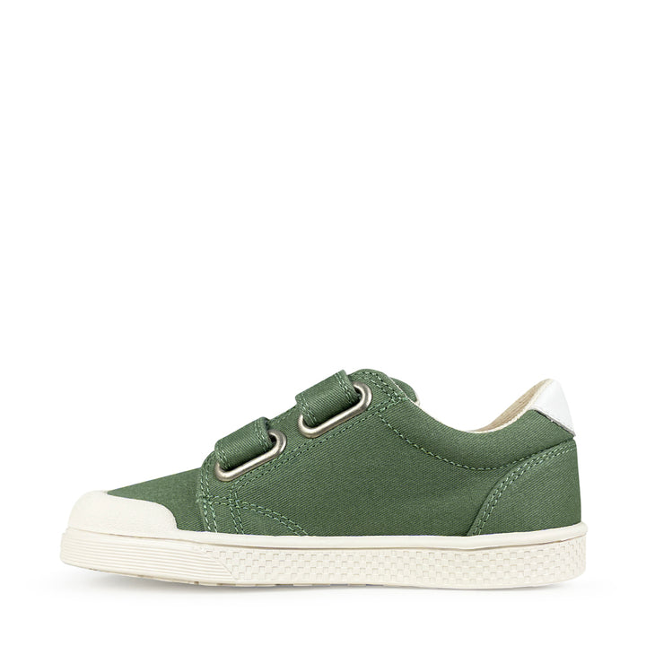 Canvas velcro sneaker in groen