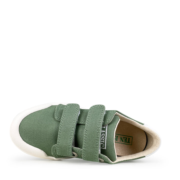 Canvas velcro sneaker in groen