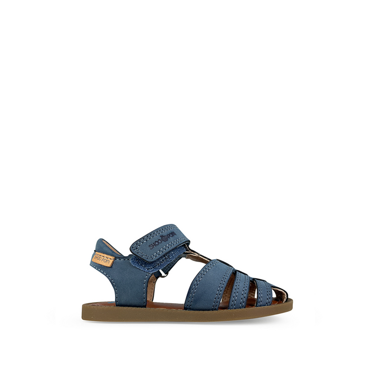 Jeans sandal with open heel