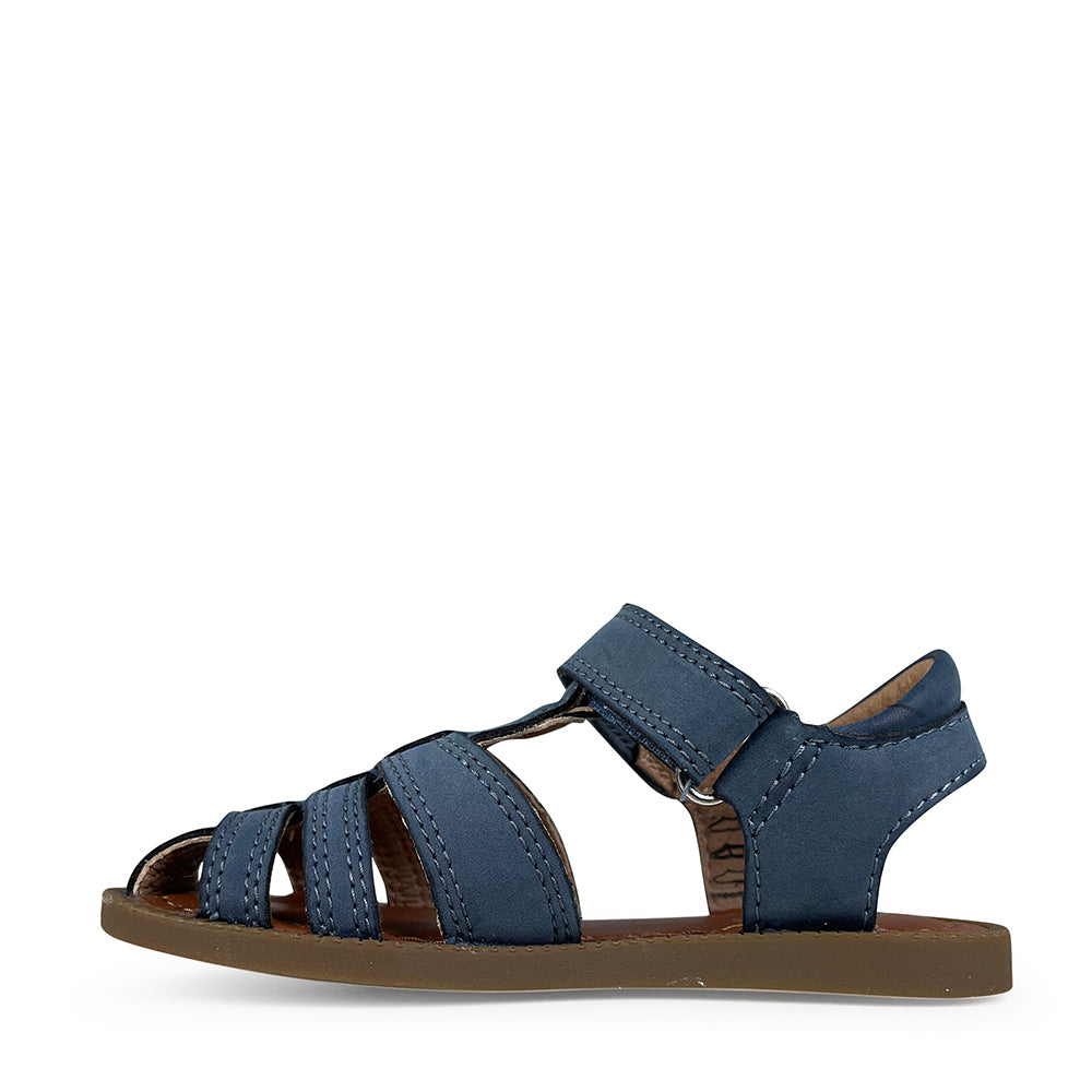 Jeans sandal with open heel