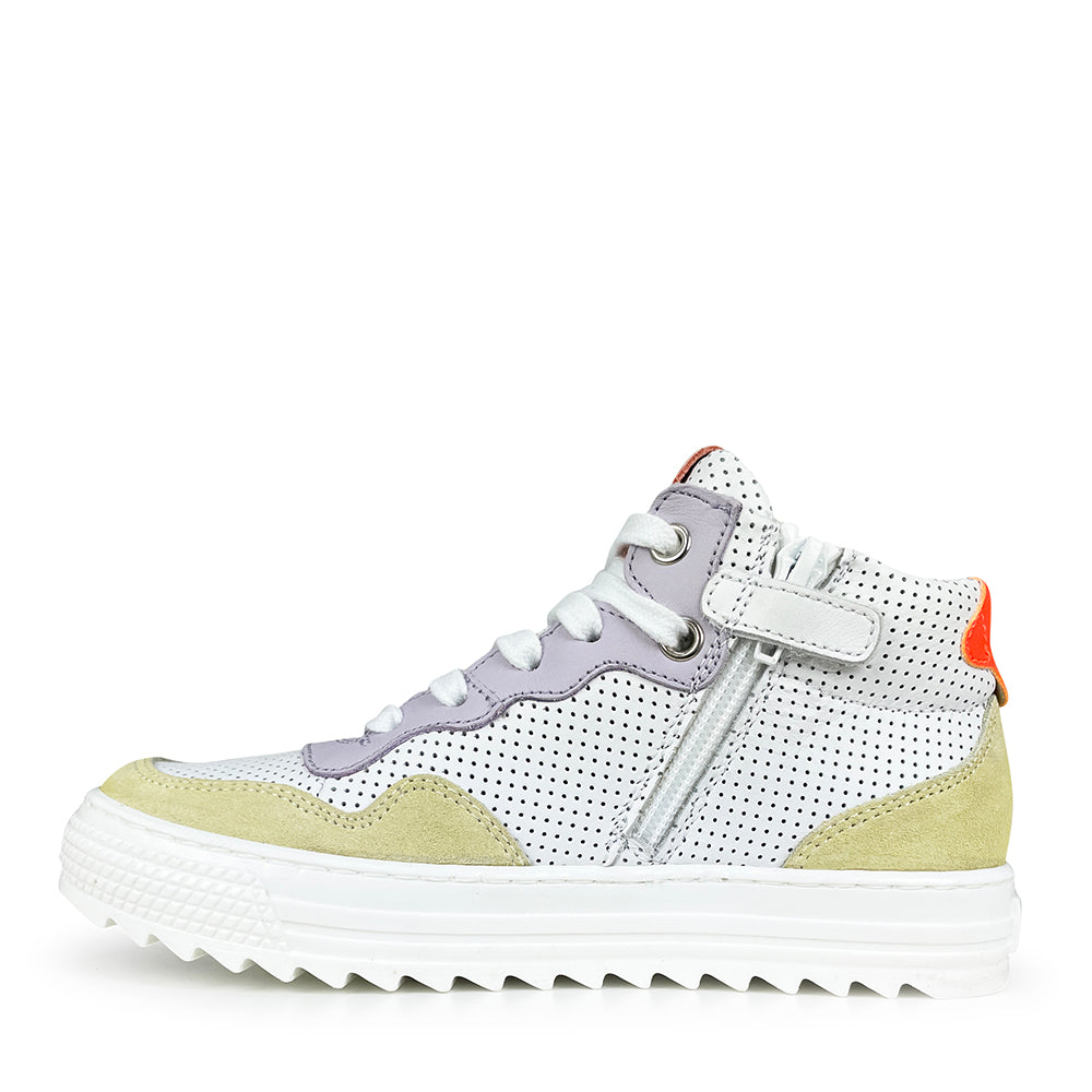 Sneaker met multicolor accenten