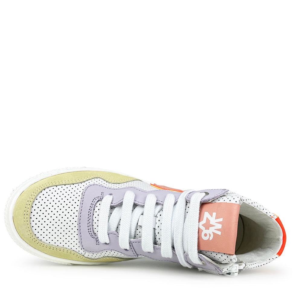 Sneaker met multicolor accenten