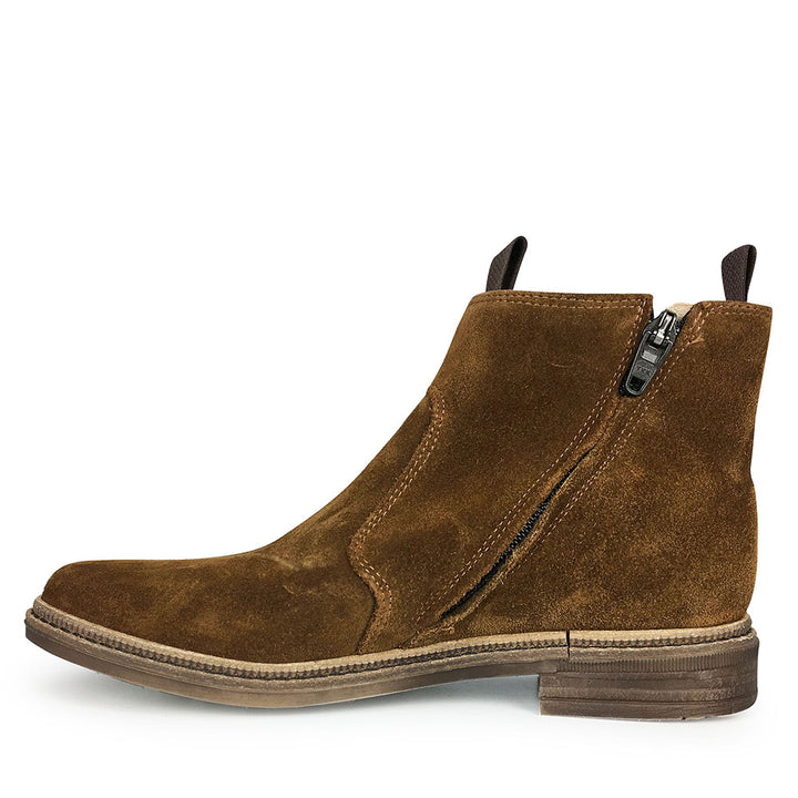 Donkerbruine suede laars