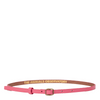 Pink leather belt TAO