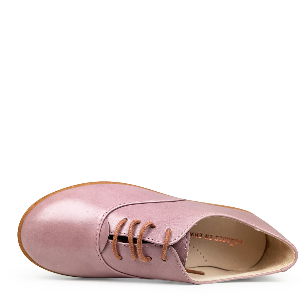 Lace-up shoe old pink