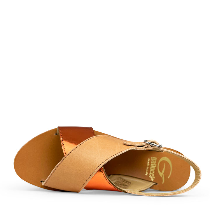 Sandal cognac / orange