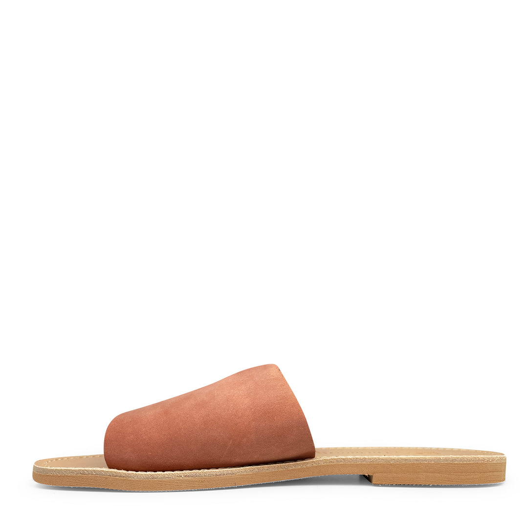 Bruine lederen slippers