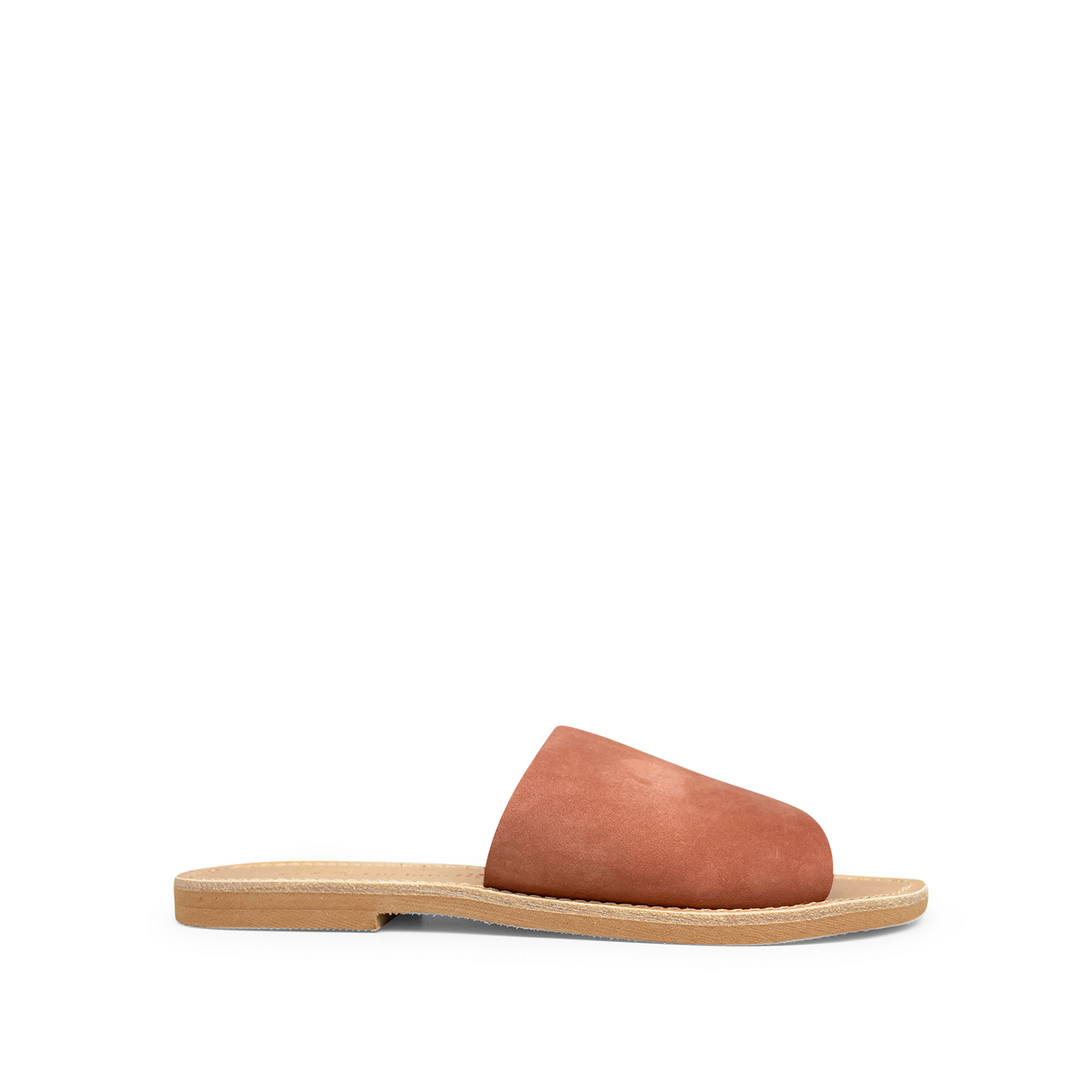 Bruine lederen slippers