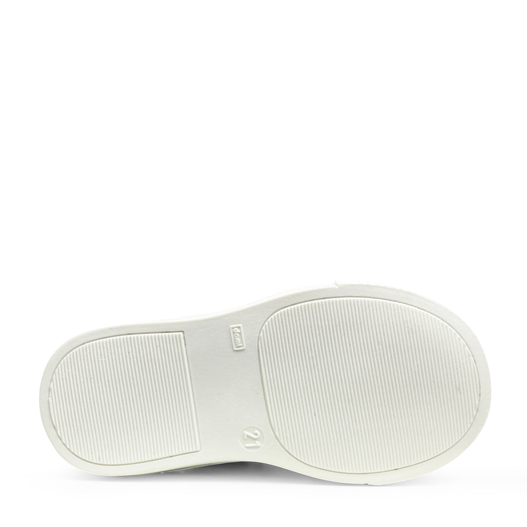 Witte sneaker met lila