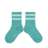 Lagoon green socks with stripes