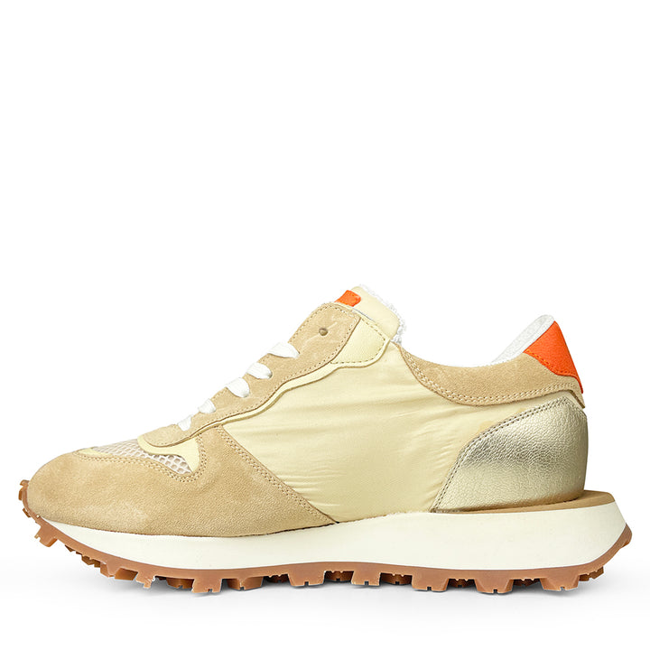 Sneaker beige / gold