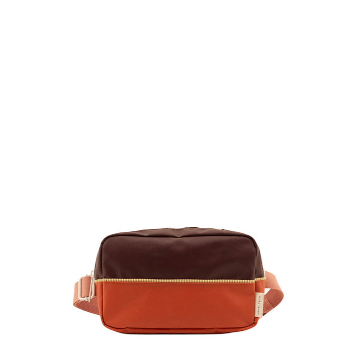 Belt bag with orange and red