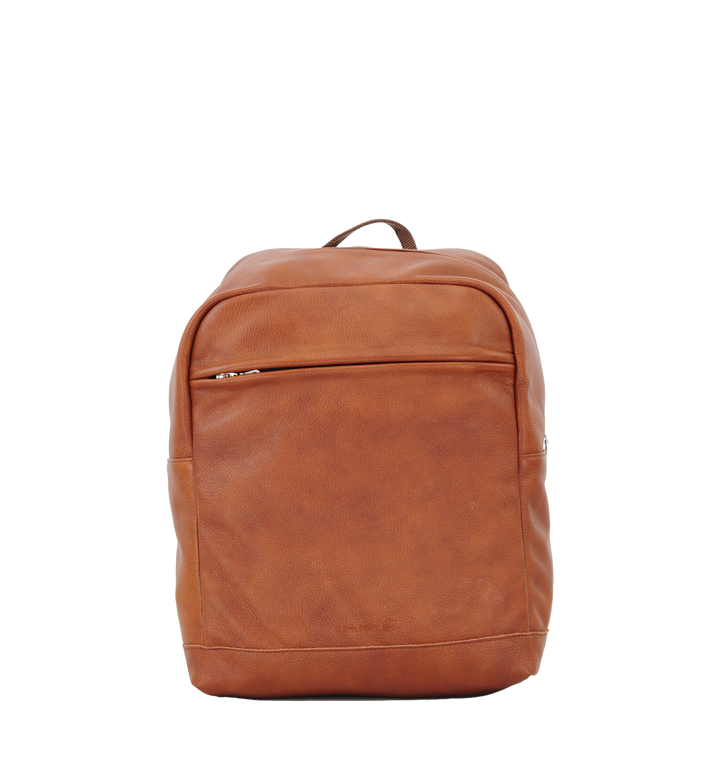 Leather cognac/brown backpack