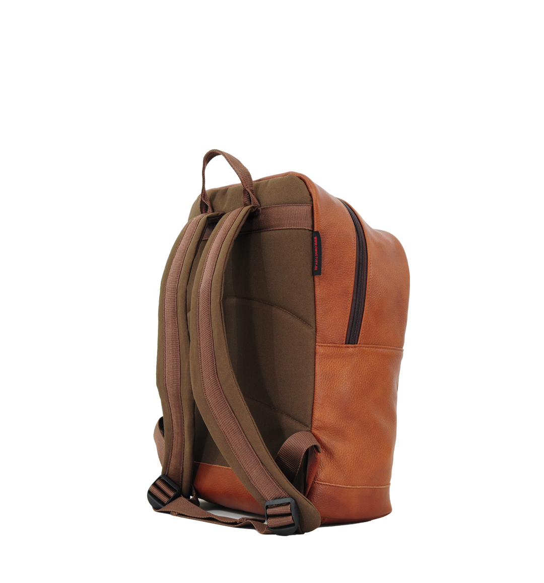 Leather cognac/brown backpack