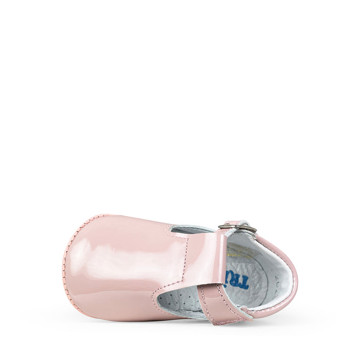 Our pink ballerina pre-step shoe in patent leather