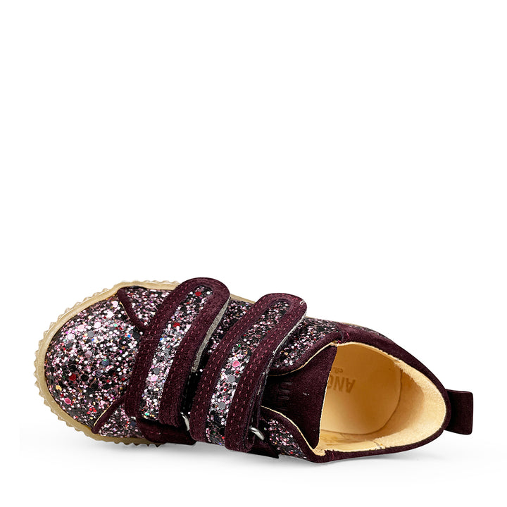 Sneaker bordeaux glitter