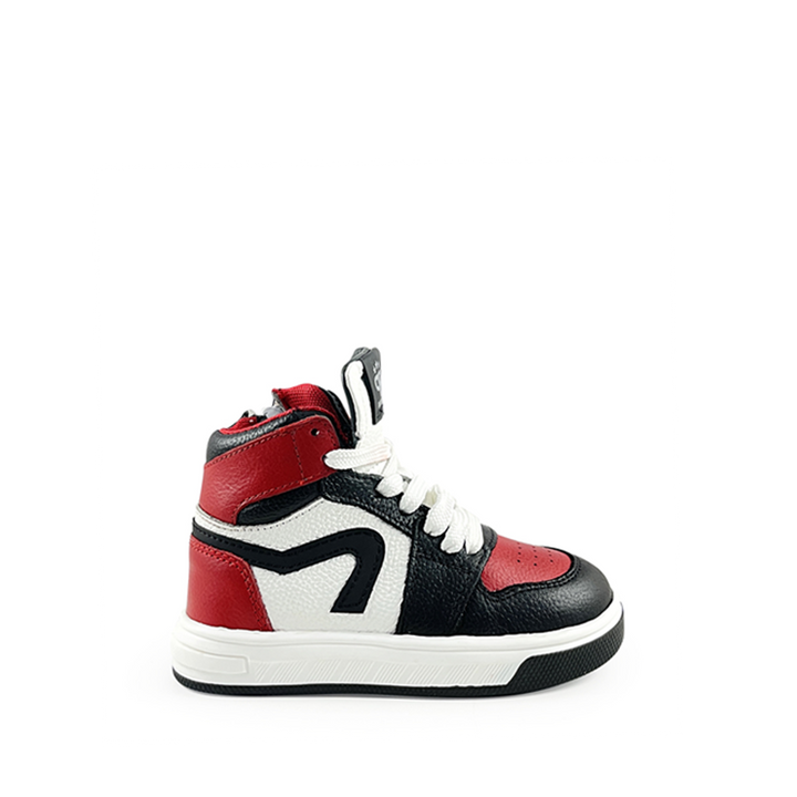 Hoge sneaker rood en zwart