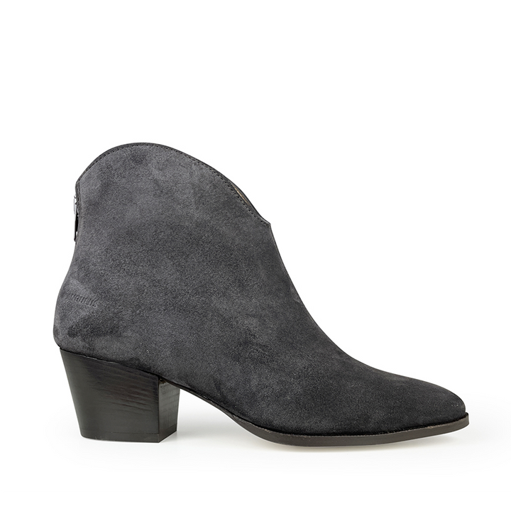 Anthracite ankle boots