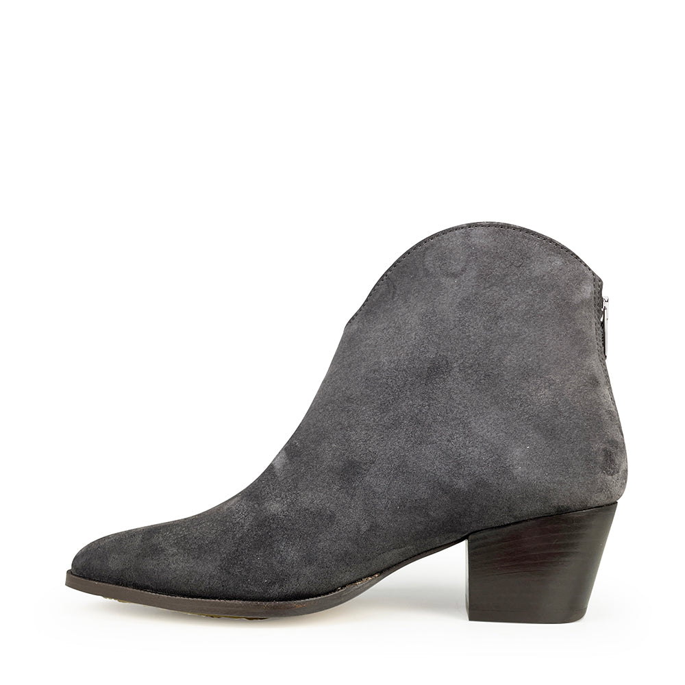 Anthracite ankle boots