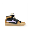 Zwarte sneaker met brons-metallic