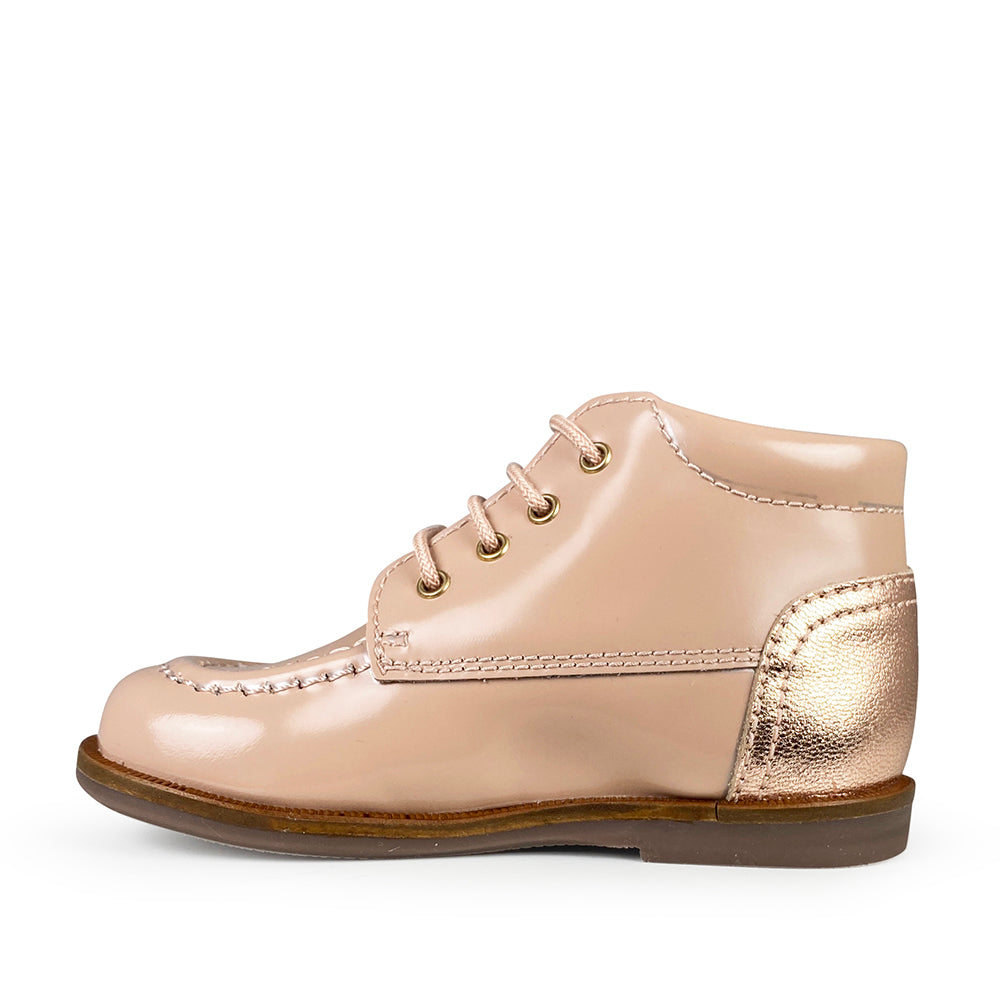 Lace-up shoe pink/gold