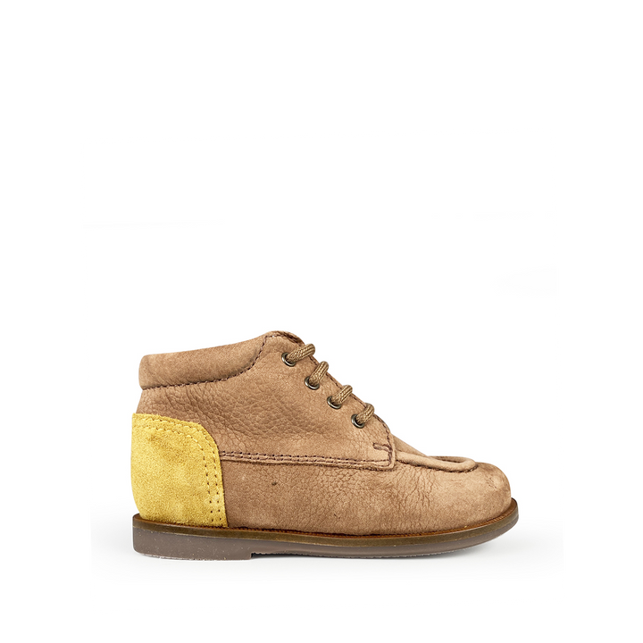 Lace-up shoe brown/ochre