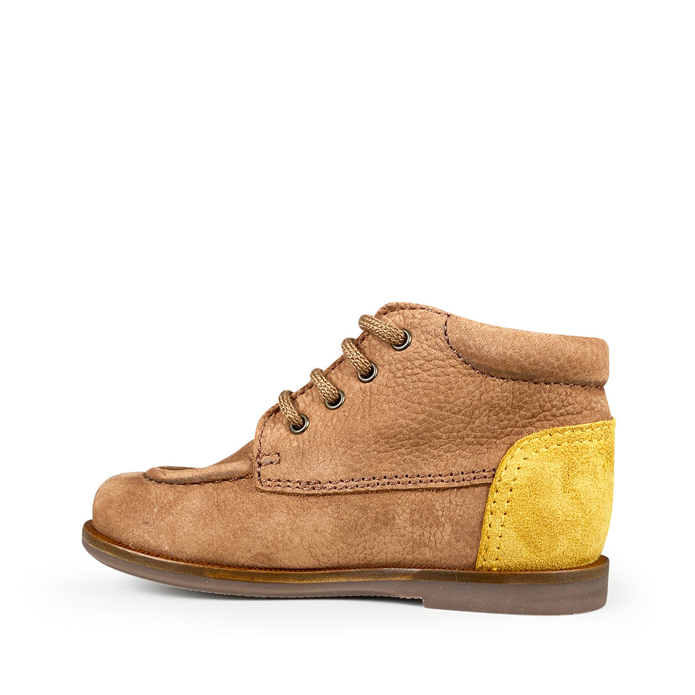 Lace-up shoe brown/ochre