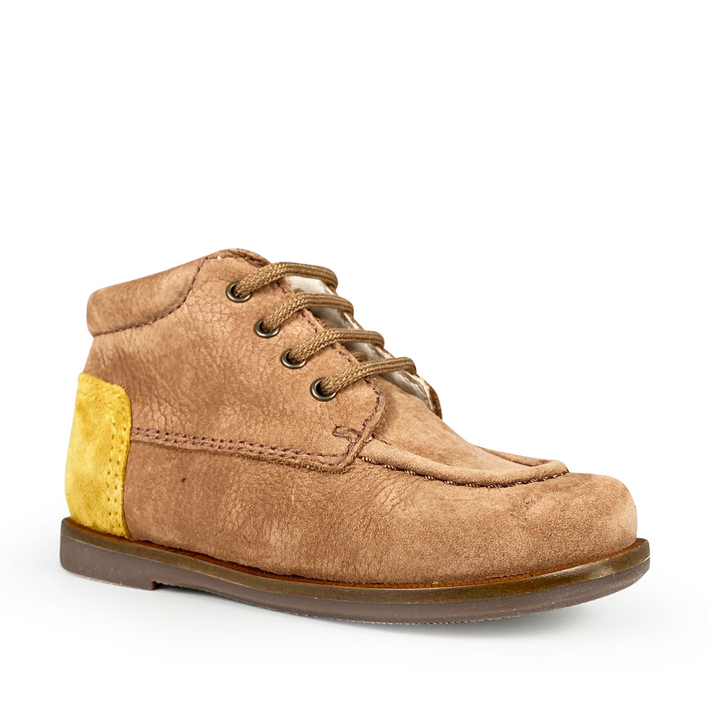 Lace-up shoe brown/ochre