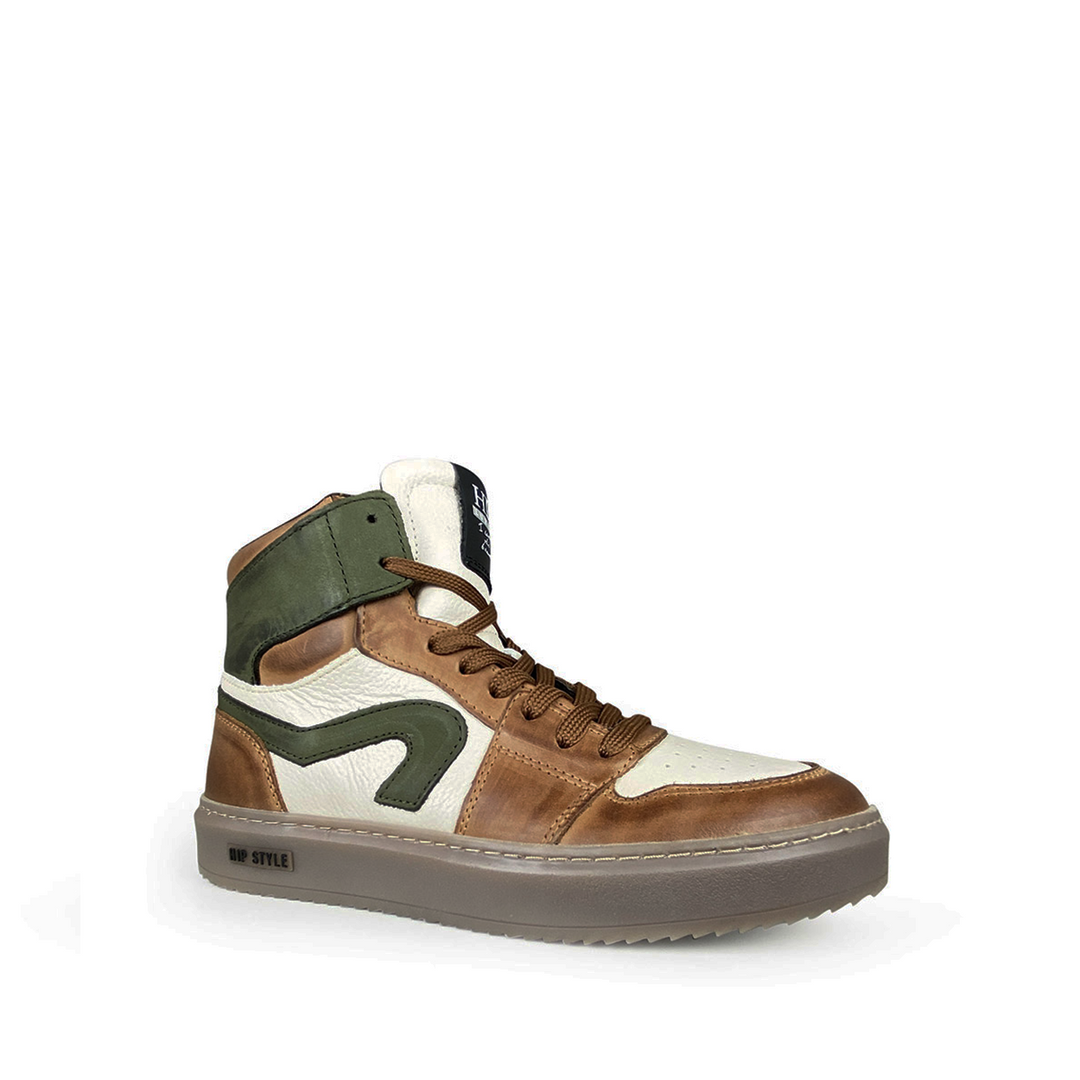 Sneaker bruin / groen