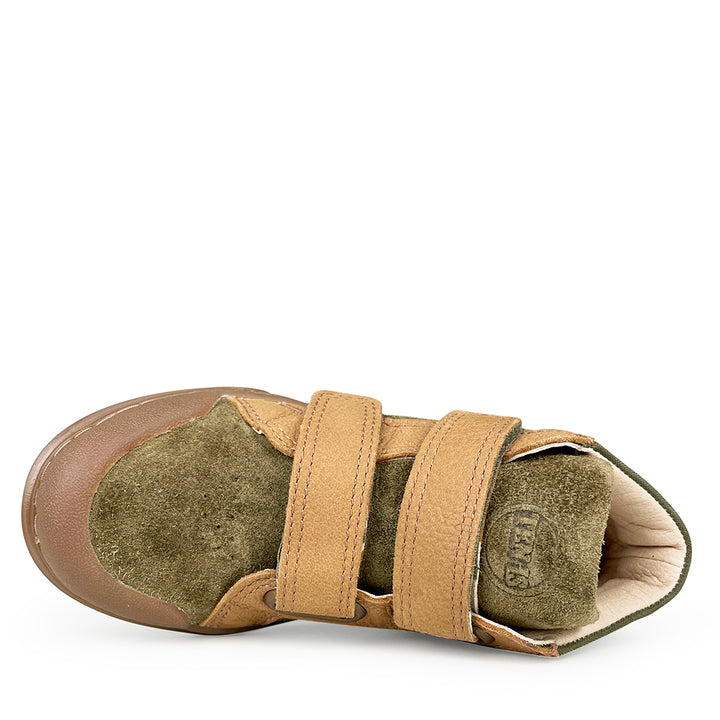 Sneaker camel / groen